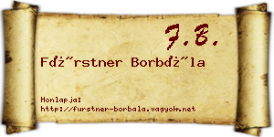 Fürstner Borbála névjegykártya