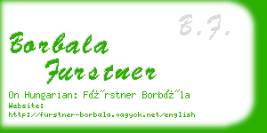 borbala furstner business card